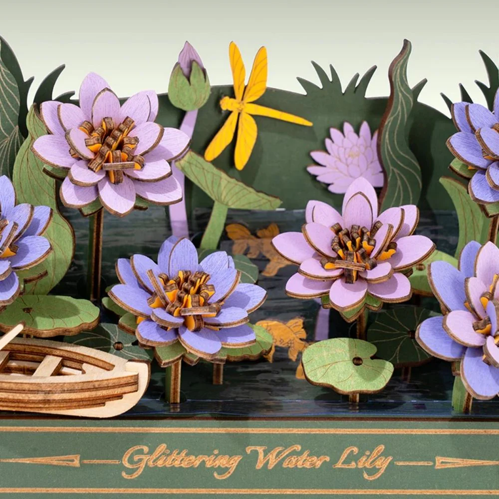 3D Puzzle - Glittering Water Lily - Image 5