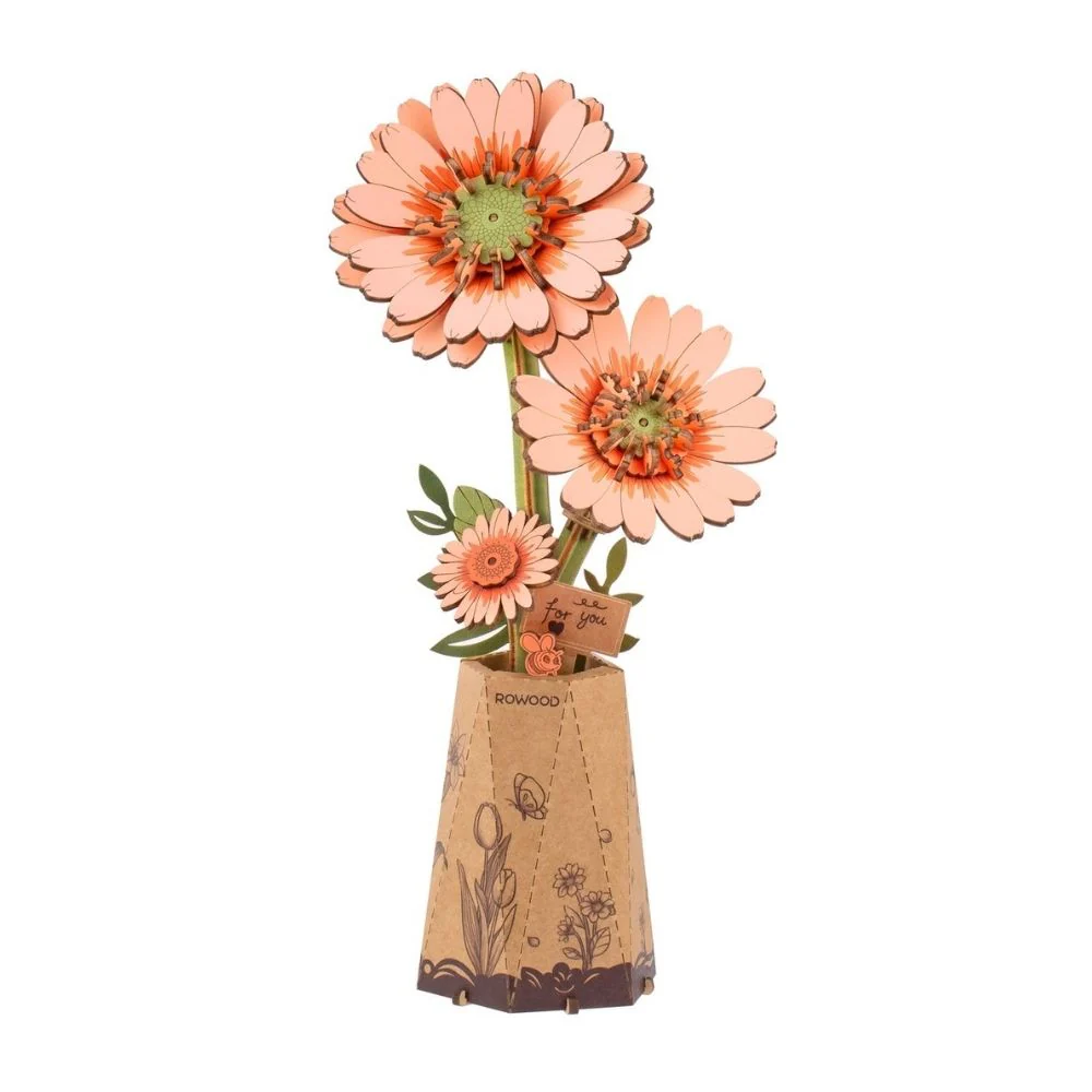 3D Puzzle - Light Orange Gerbera - Image 2