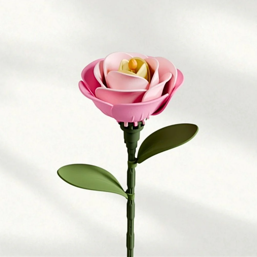 3D Puzzle - Pink Camellia - Image 3
