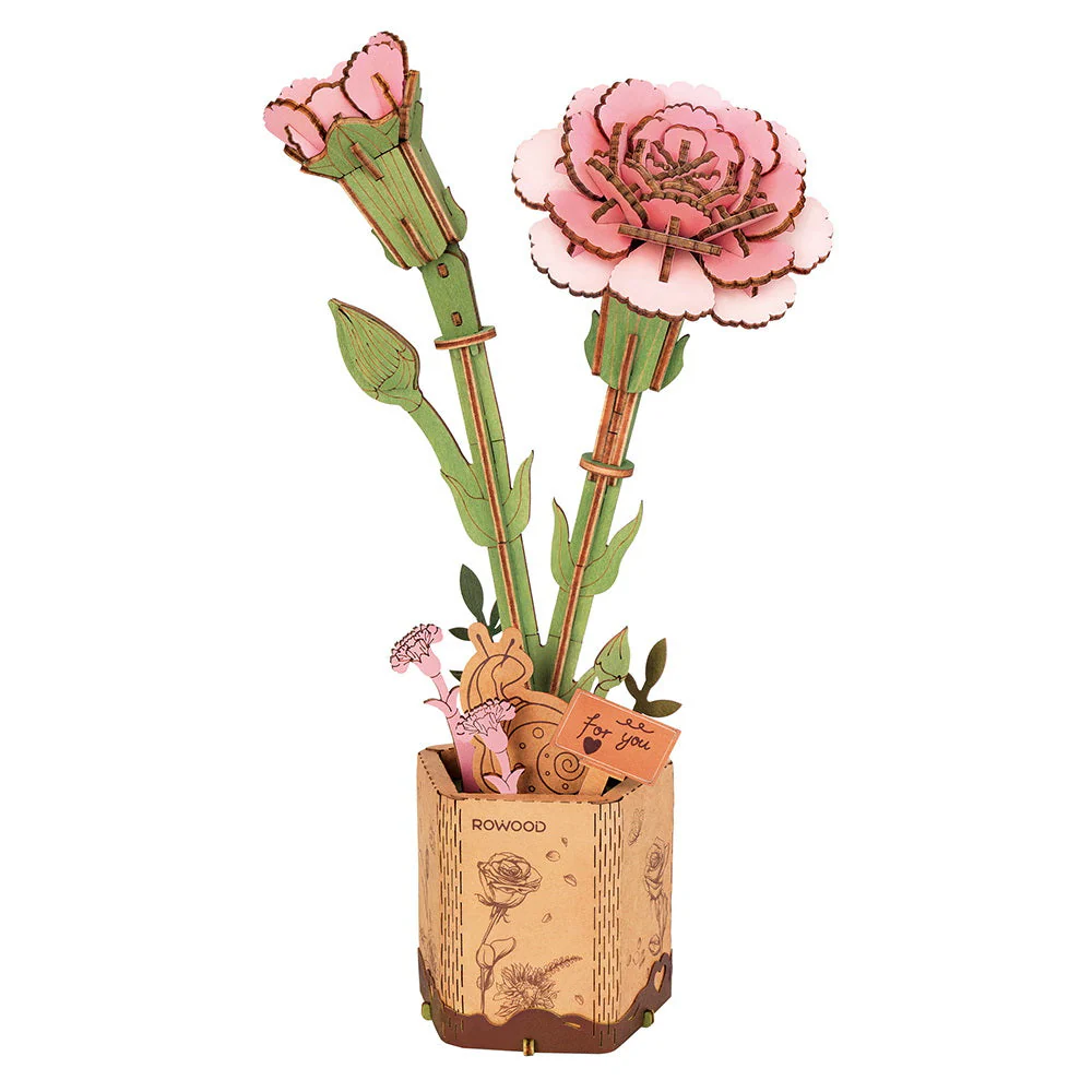 3D Puzzle - Pink Carnation - Image 2