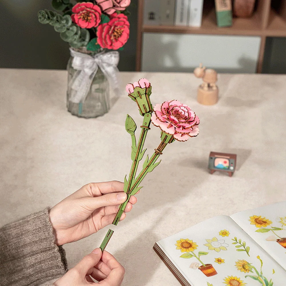 3D Puzzle - Pink Carnation - Image 6