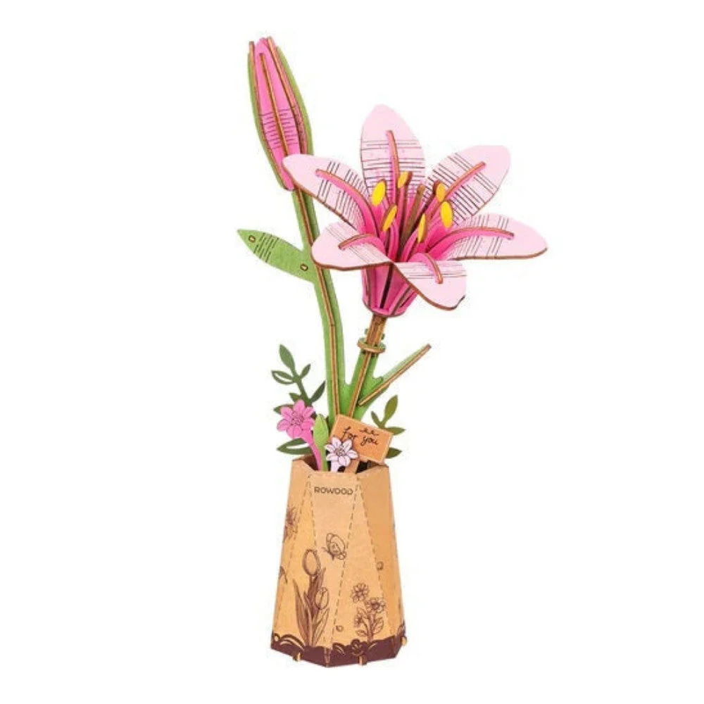 3D Puzzle - Pink Lily - Image 2