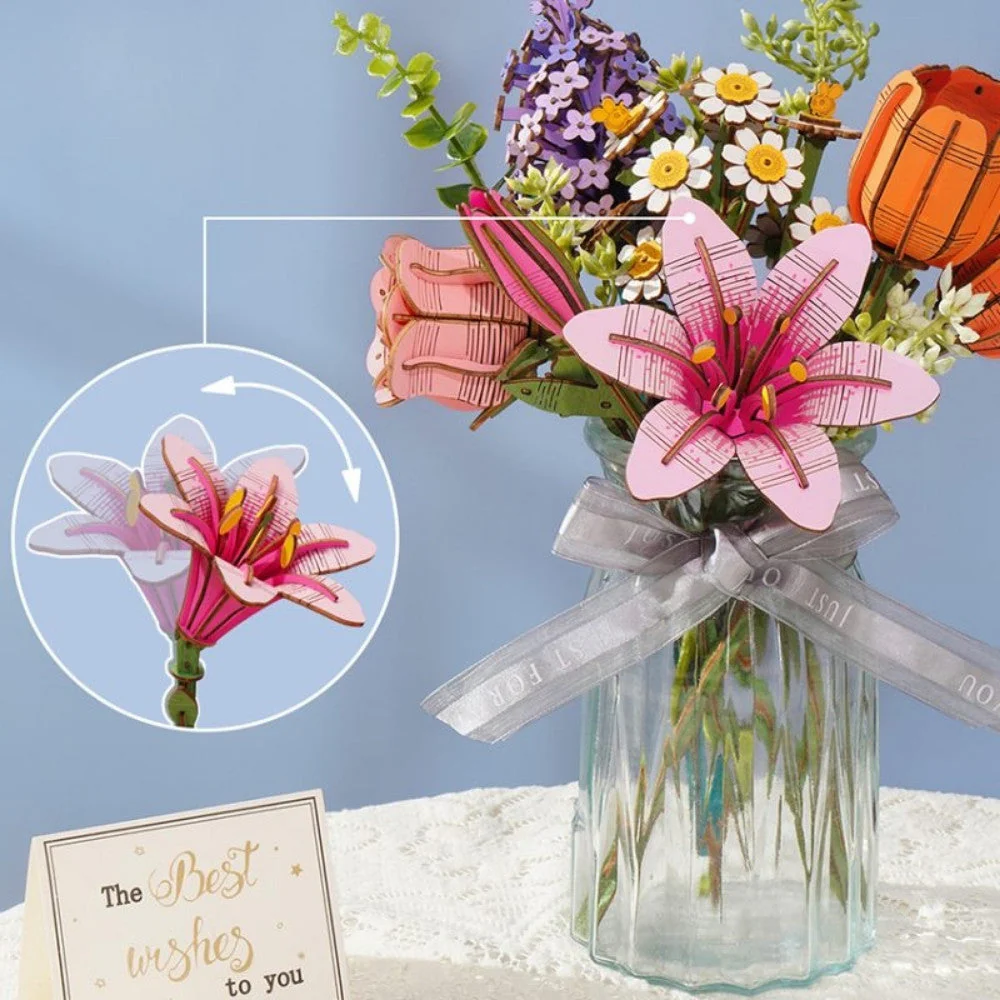 3D Puzzle - Pink Lily - Image 5