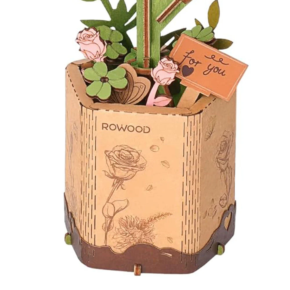 3D Puzzle - Pink Rose - Image 5