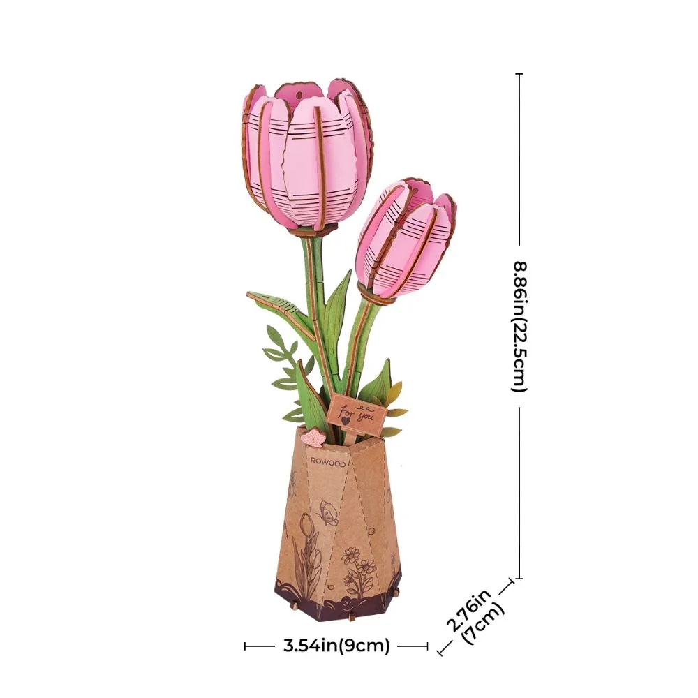 3D Puzzle - Pink Tulip - Image 11