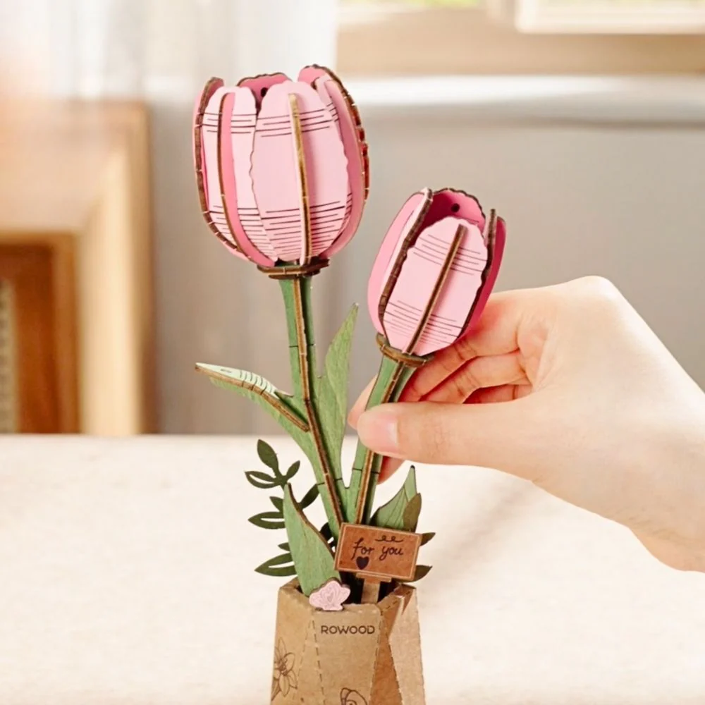 3D Puzzle - Pink Tulip - Image 5