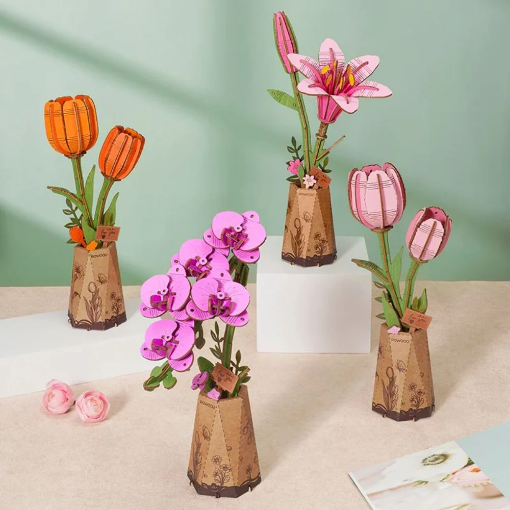 3D Puzzle - Pink Tulip - Image 8