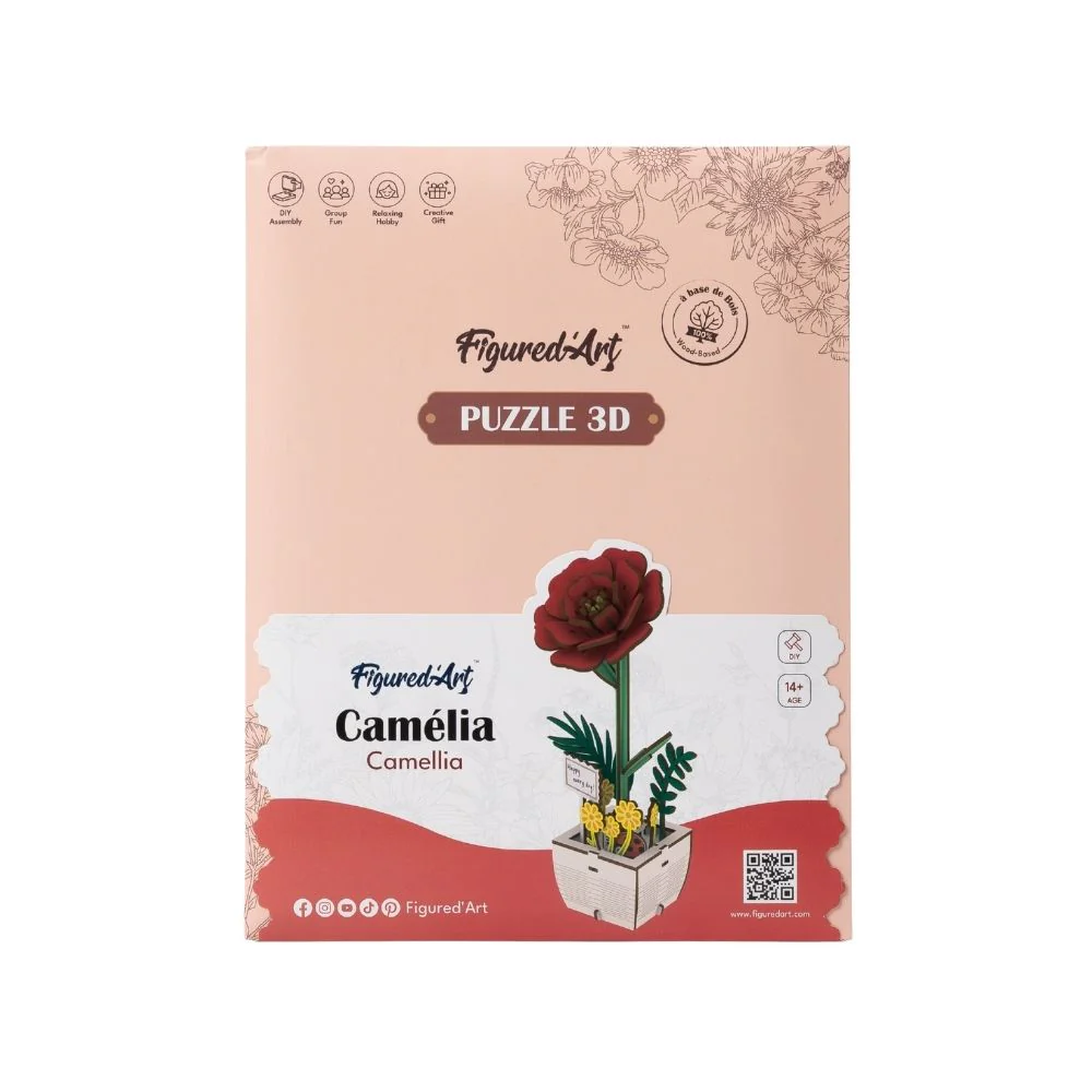3D Puzzle - Pretty Camellia - Image 2