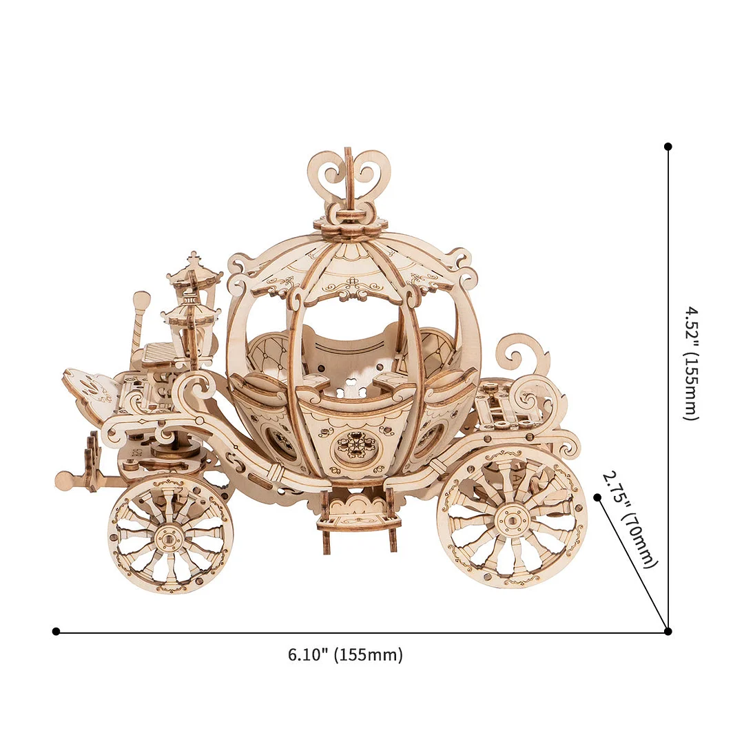 3D Puzzle - Pumpkin Cart - Image 4