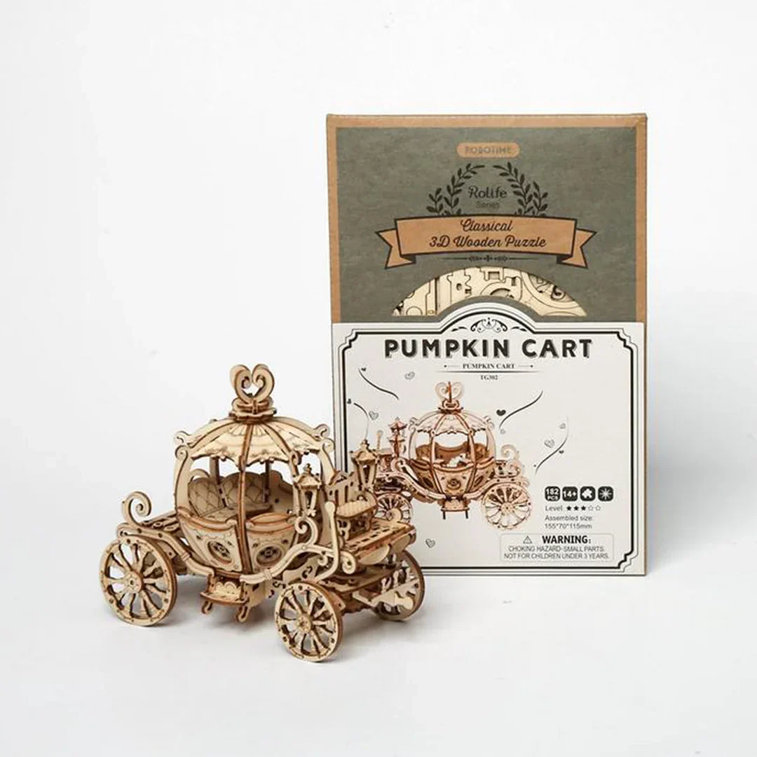 3D Puzzle - Pumpkin Cart - Image 5