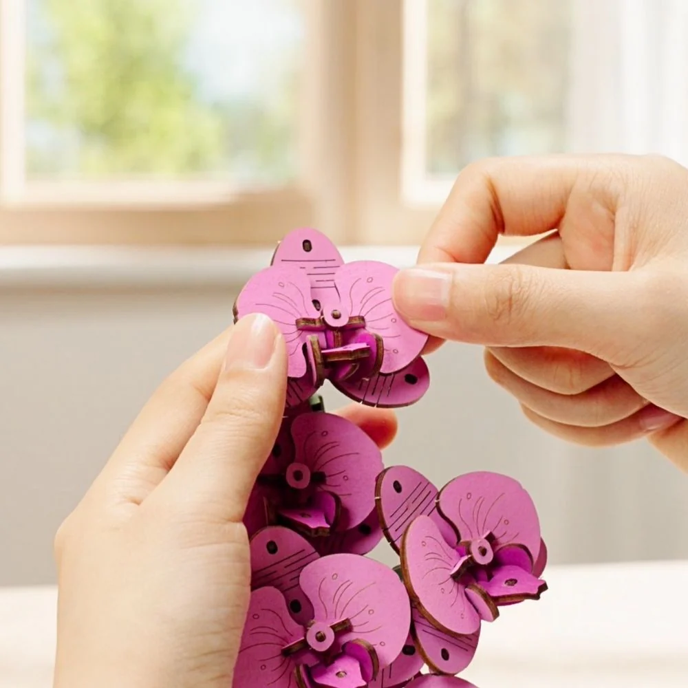 3D Puzzle - Purple Moth Orchid - Image 5