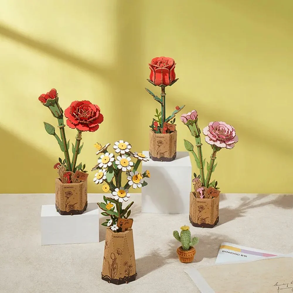 3D Puzzle - Red Carnation - Image 10