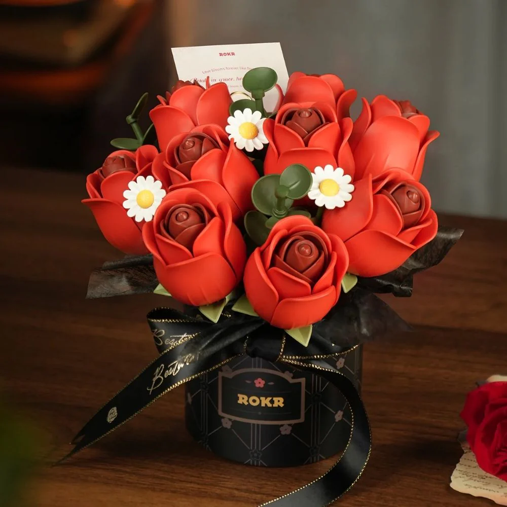 3D Puzzle - Red Rose Bouquet - Image 3