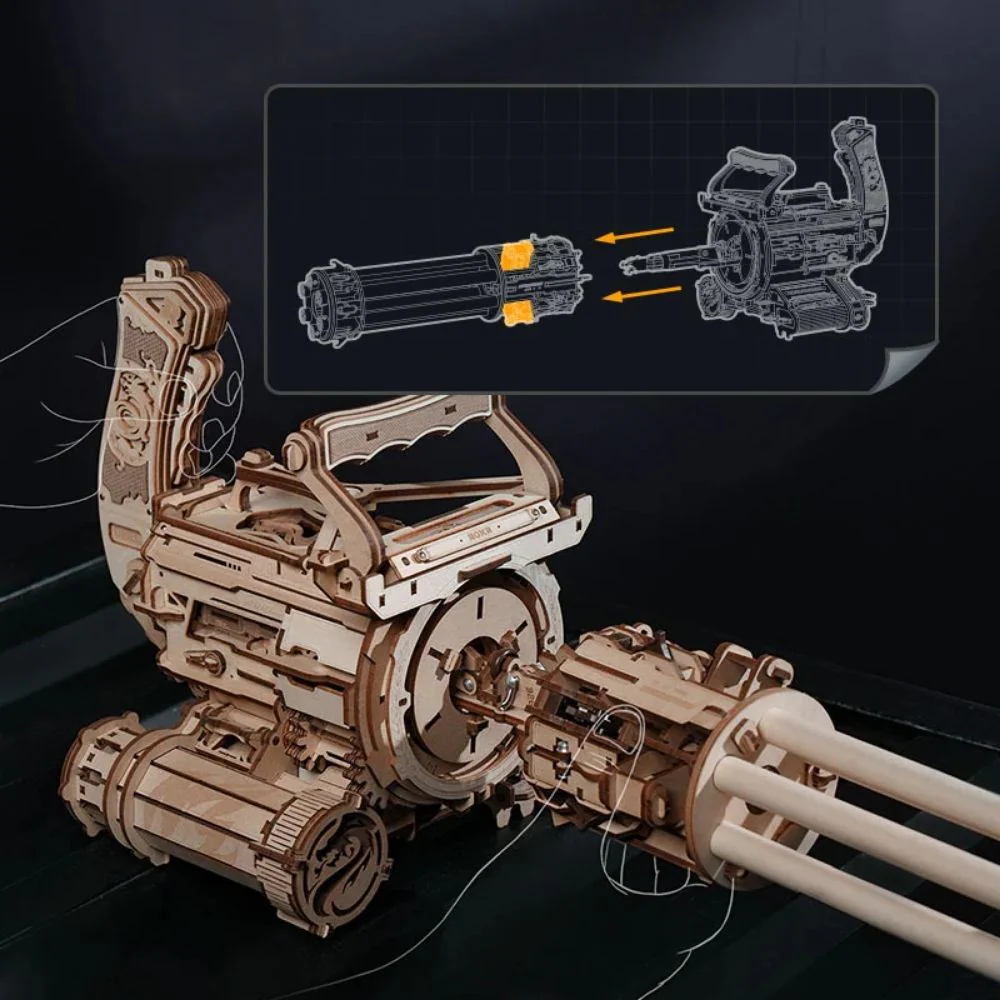 3D Puzzle - Rotating-Barrel Machine Gun - Image 9