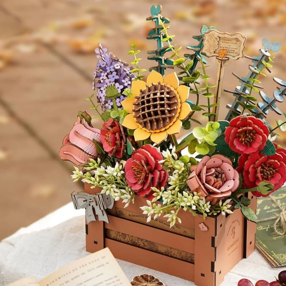 3D Puzzle - Wooden Bloom Box - Image 4