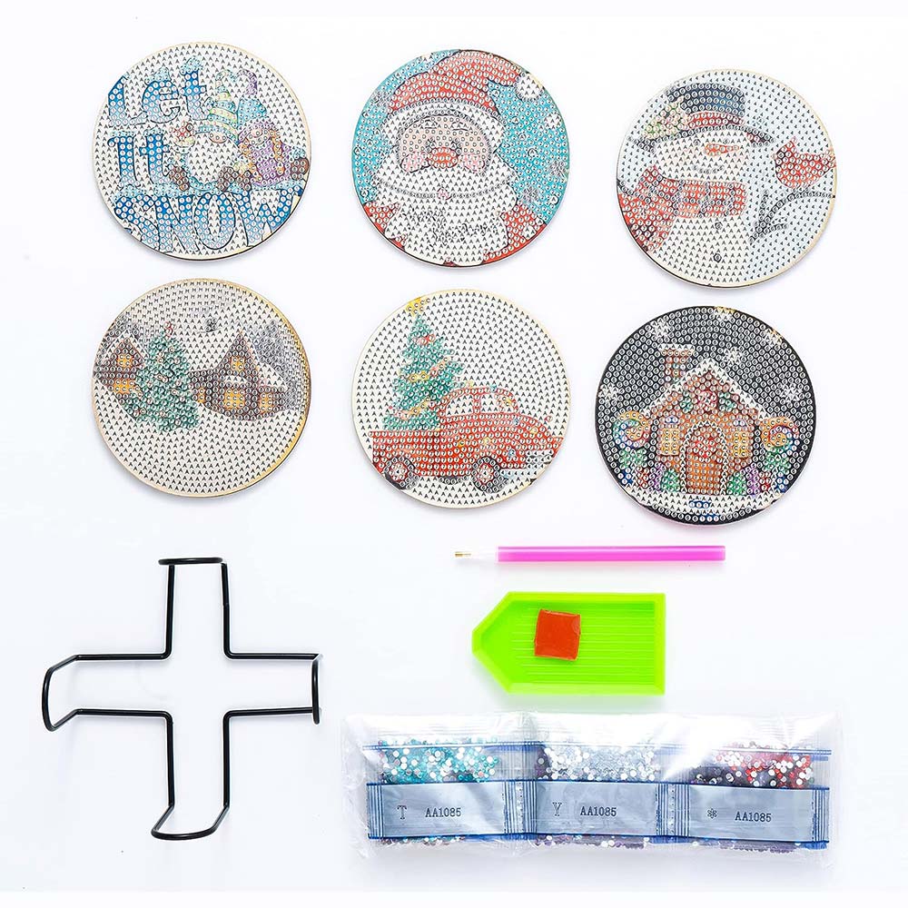 5D Diamond Art Coaster Christmas - Image 6