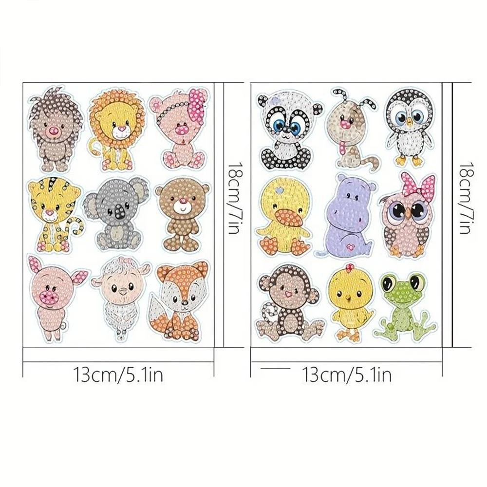 5D Diamond Painting 18 Animal Sticker - Image 2