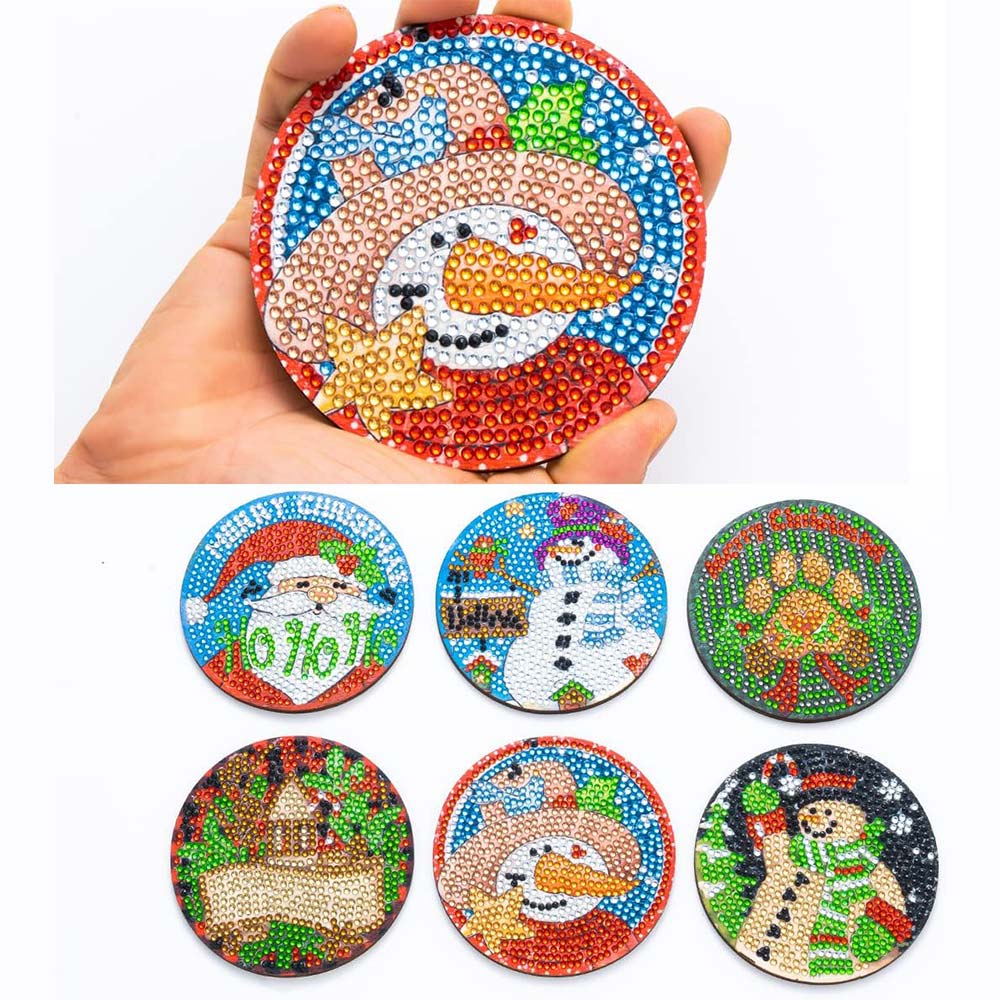 5D Diamond Painting Coaster Christmas Set 2 - Image 2