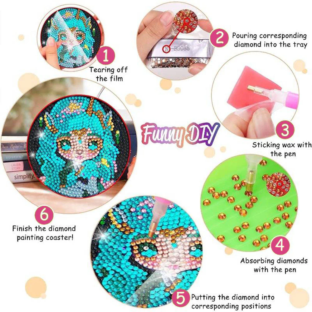 5D Diamond Painting Coaster Elves - Image 4