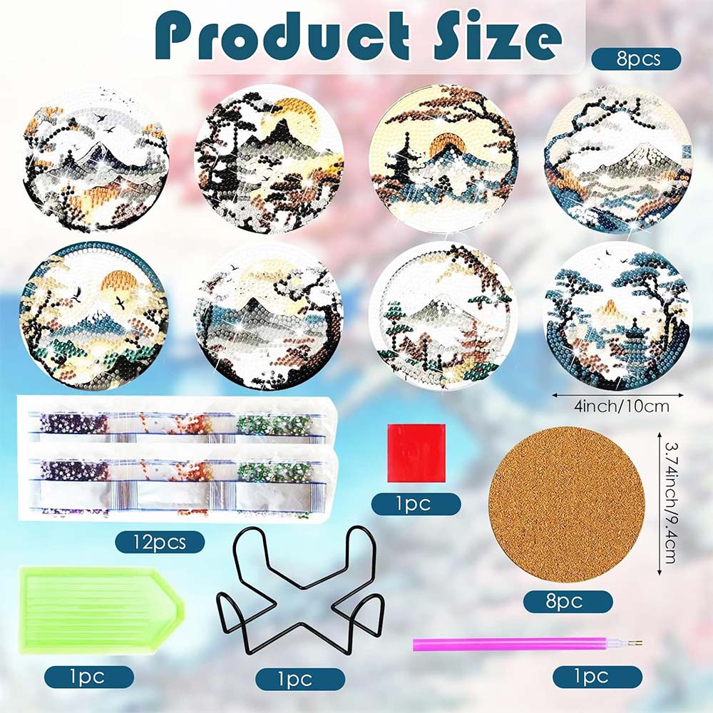 5D Diamond Painting Coaster Landscape - Image 5
