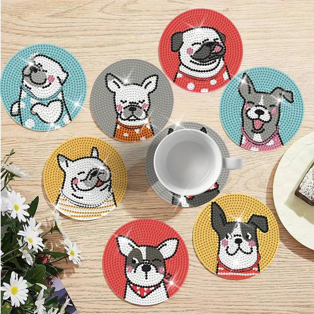 5D Diamond Painting Coaster Lucky Dogs - Image 3