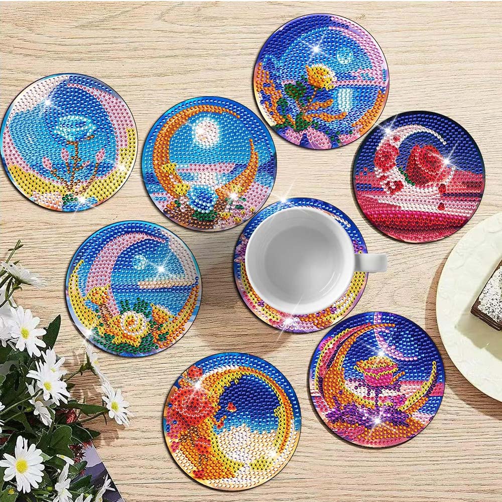 5D Diamond Painting Coaster Moon - Image 2