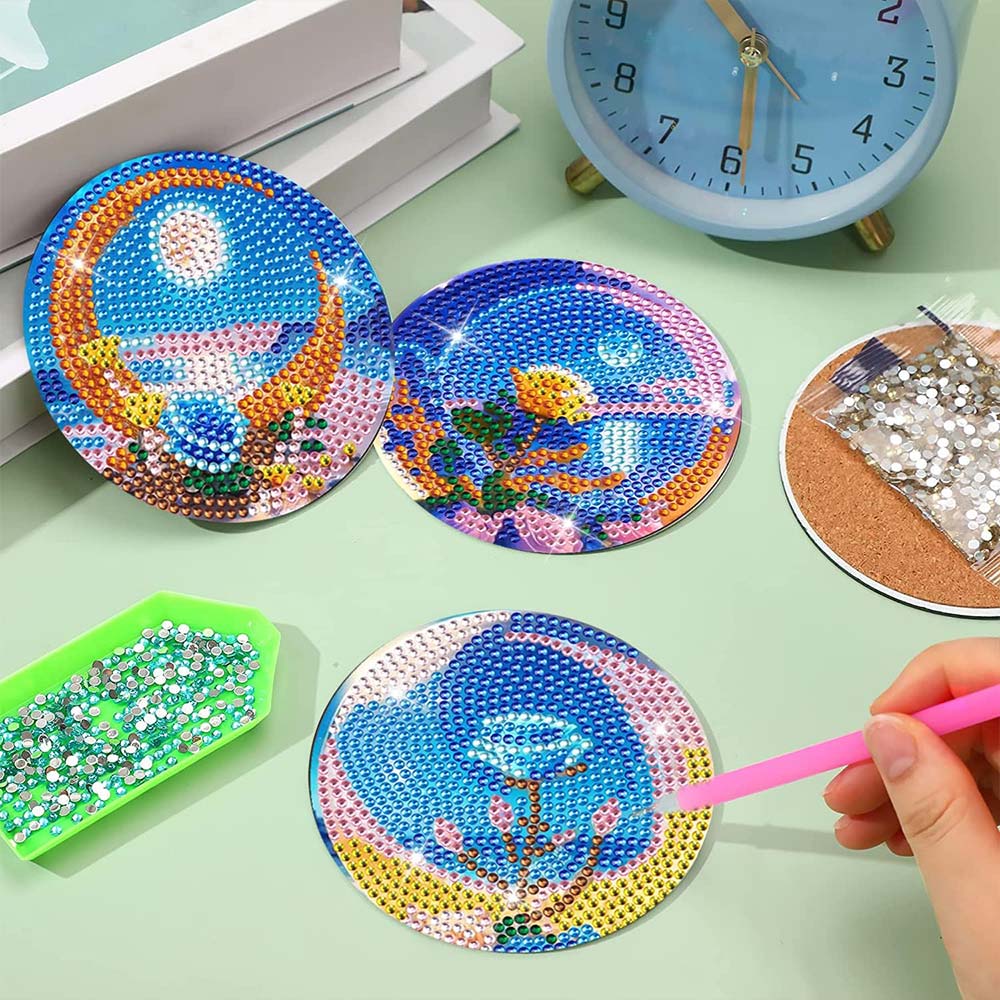 5D Diamond Painting Coaster Moon - Image 3