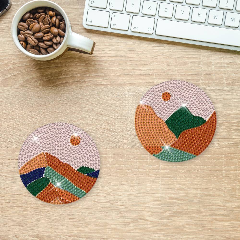 5D Diamond Painting Coaster with Landscape - Image 2