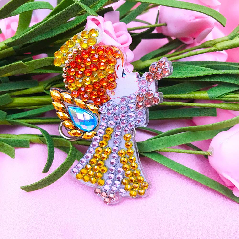 5D Diamond Painting Keychain Angel 4 Pieces - Image 4
