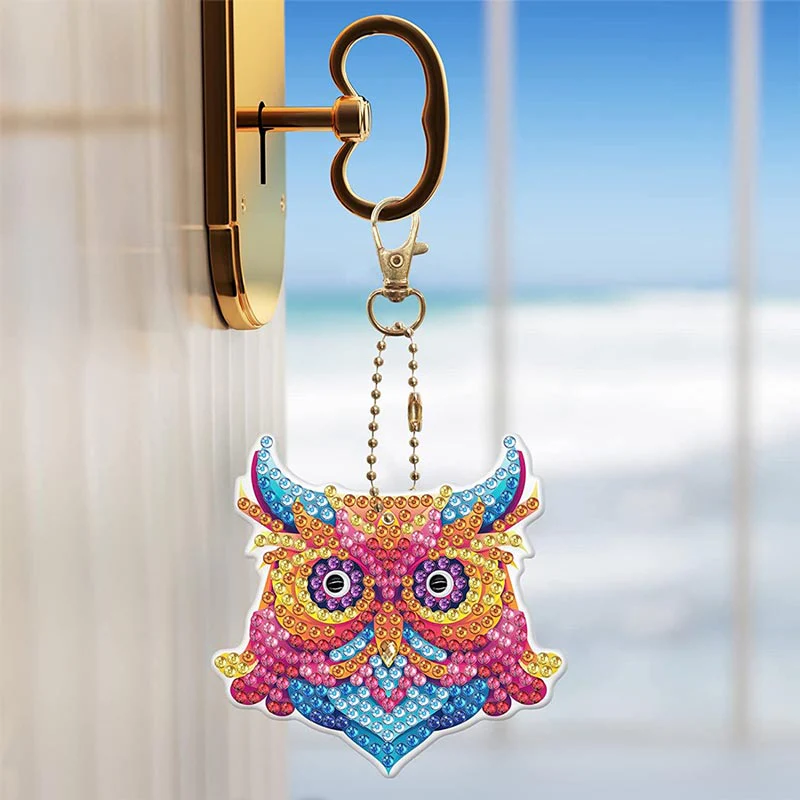 5D Diamond Painting Keychain Animals 5 Pieces - Image 5
