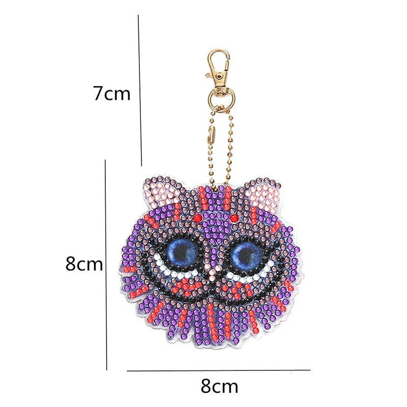 5D Diamond Painting Keychain Kittens 5 Pieces - Image 4