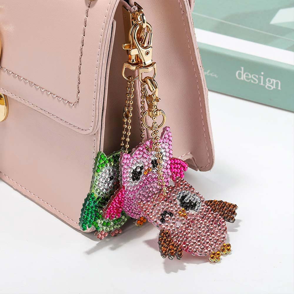 5D Diamond Painting Keychain - Owls 5 Pieces - Image 6