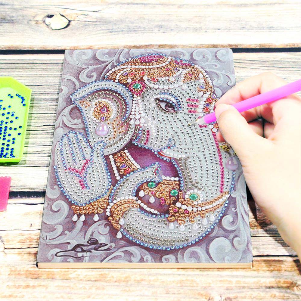 5D Diamond Painting Notebook Elephant God Ganesha - Image 6
