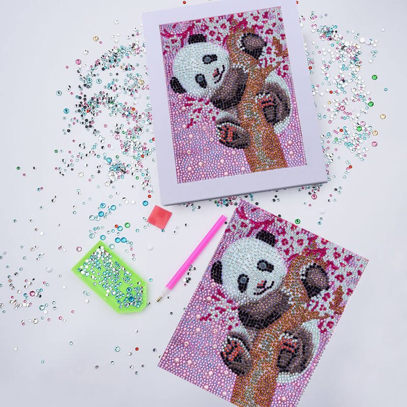5D Diamond Painting Panda for Kids with Picture Frame - Image 3