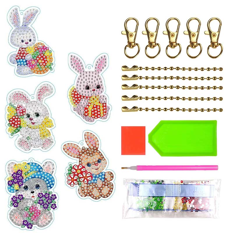 5D Diamond Painting Pendant Easter Bunny Set 1 - Image 3