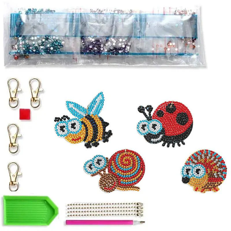 5D Diamond Painting Pendant Insects 4 Piece Set - Image 10
