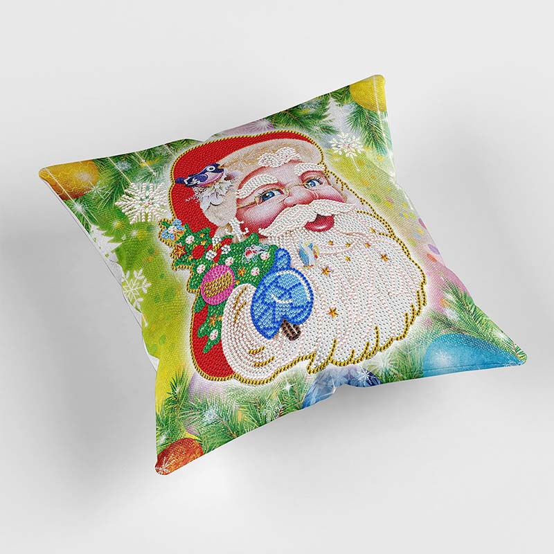 5D Diamond Painting Pillow Cover 30x30cm Santa Claus - Image 2