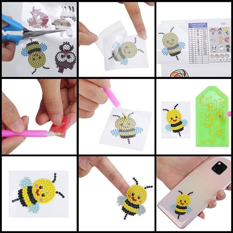 5D Diamond Painting Sticker Set Butterflies for Kids - Image 5