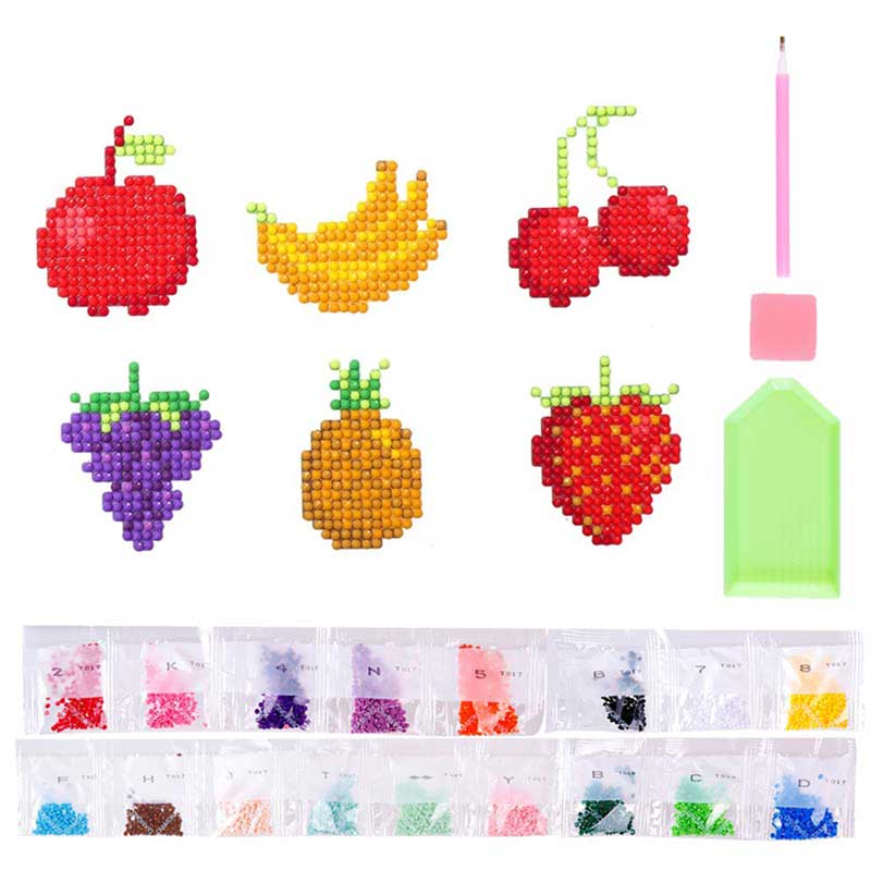 5D Diamond Painting Sticker Set Fruit for Kids - Image 3