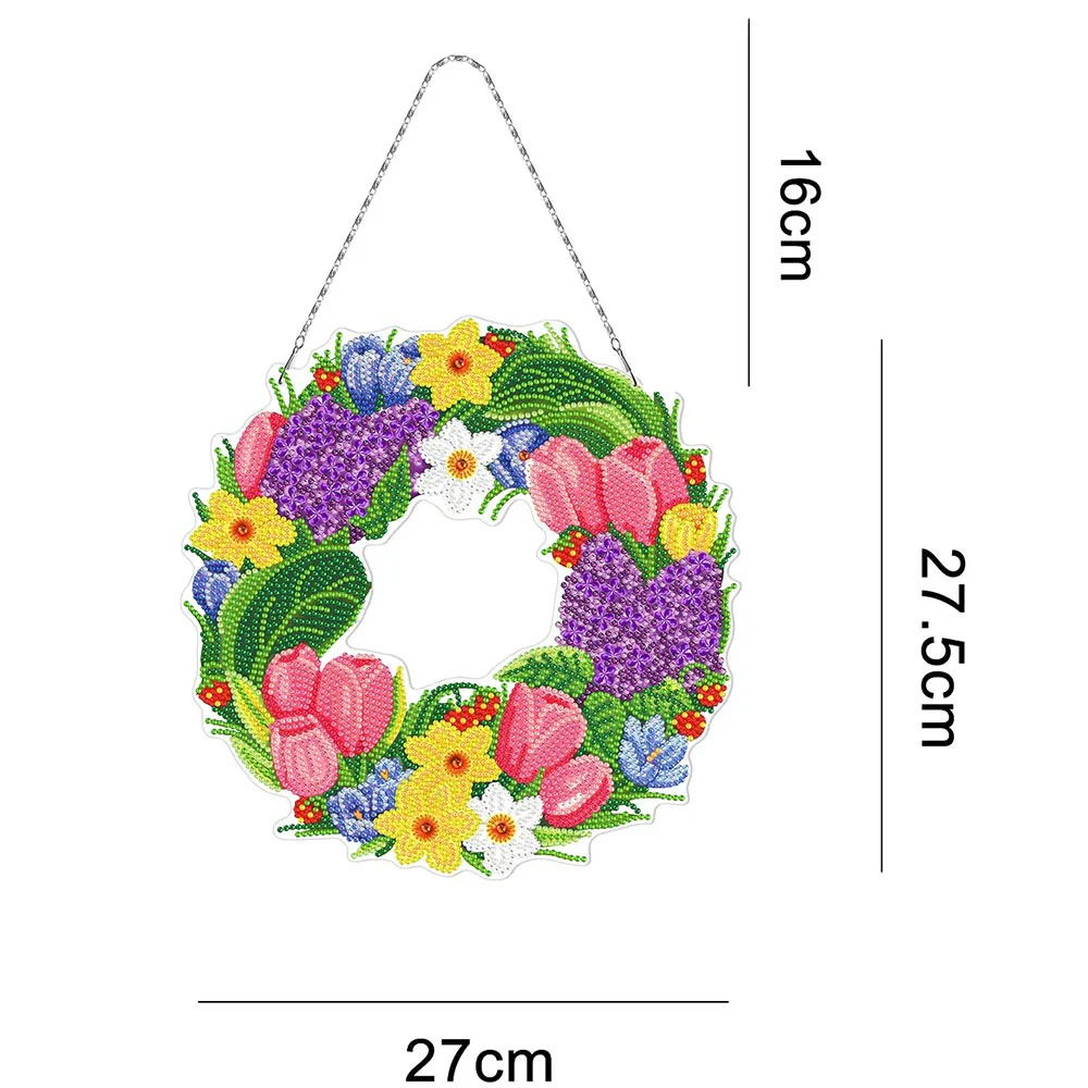 5D Diamond Painting Wreath Double Sided Tulips - Image 3