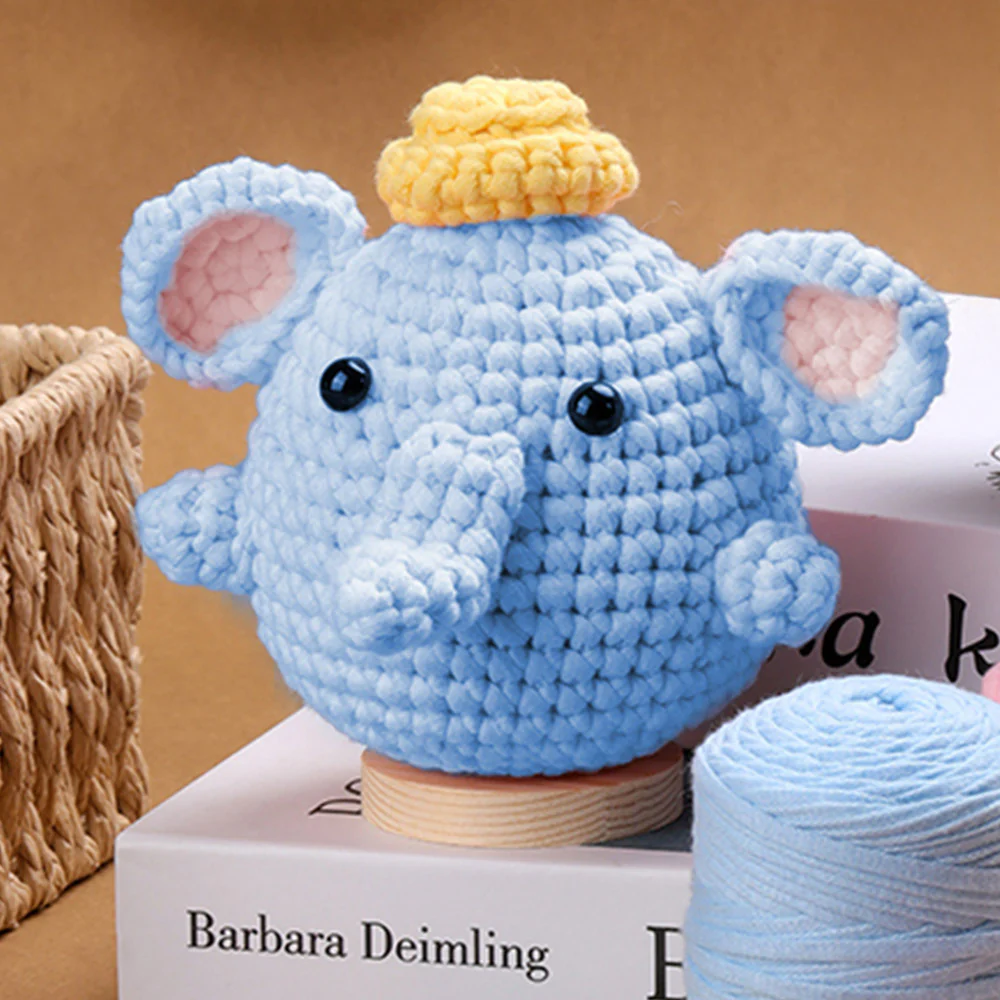 Amigurumi Crochet Kit - Elephant Ball with Hat