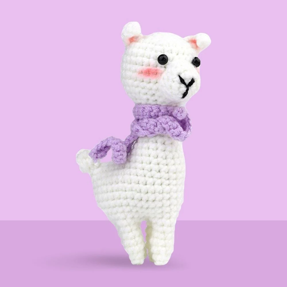 Amigurumi Crochet Kit - Llama with Scarf