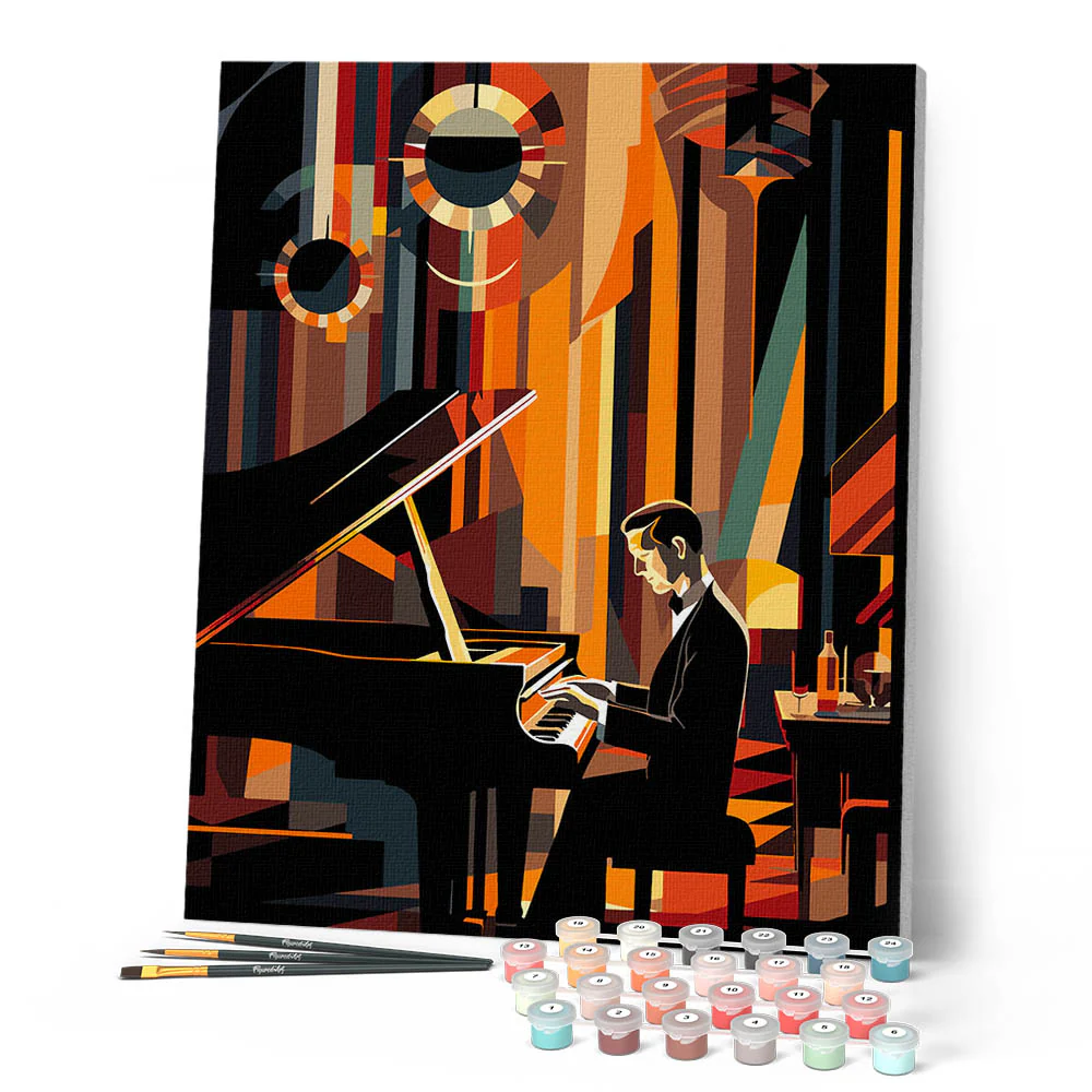 Art Deco Man playing Piano - Image 2