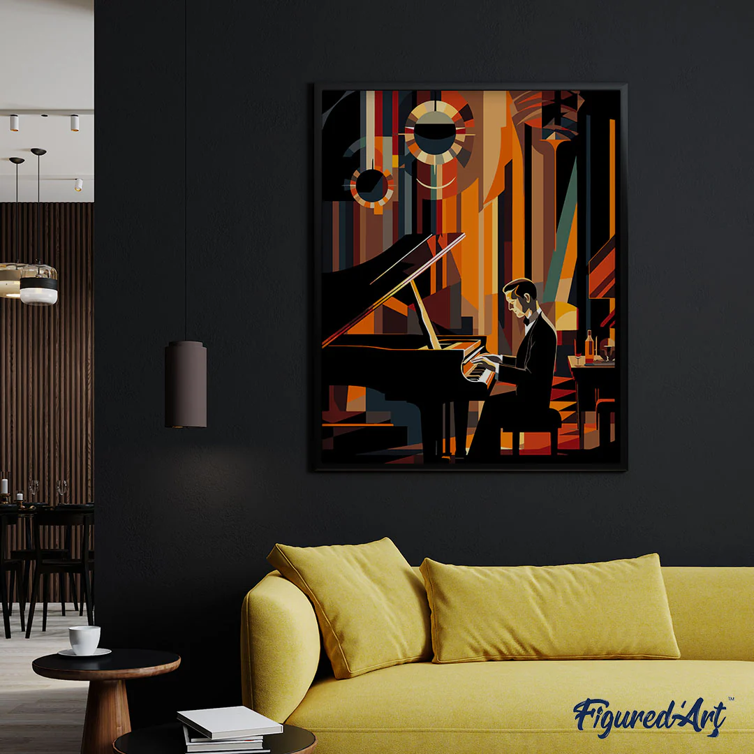 Art Deco Man playing Piano - Image 3