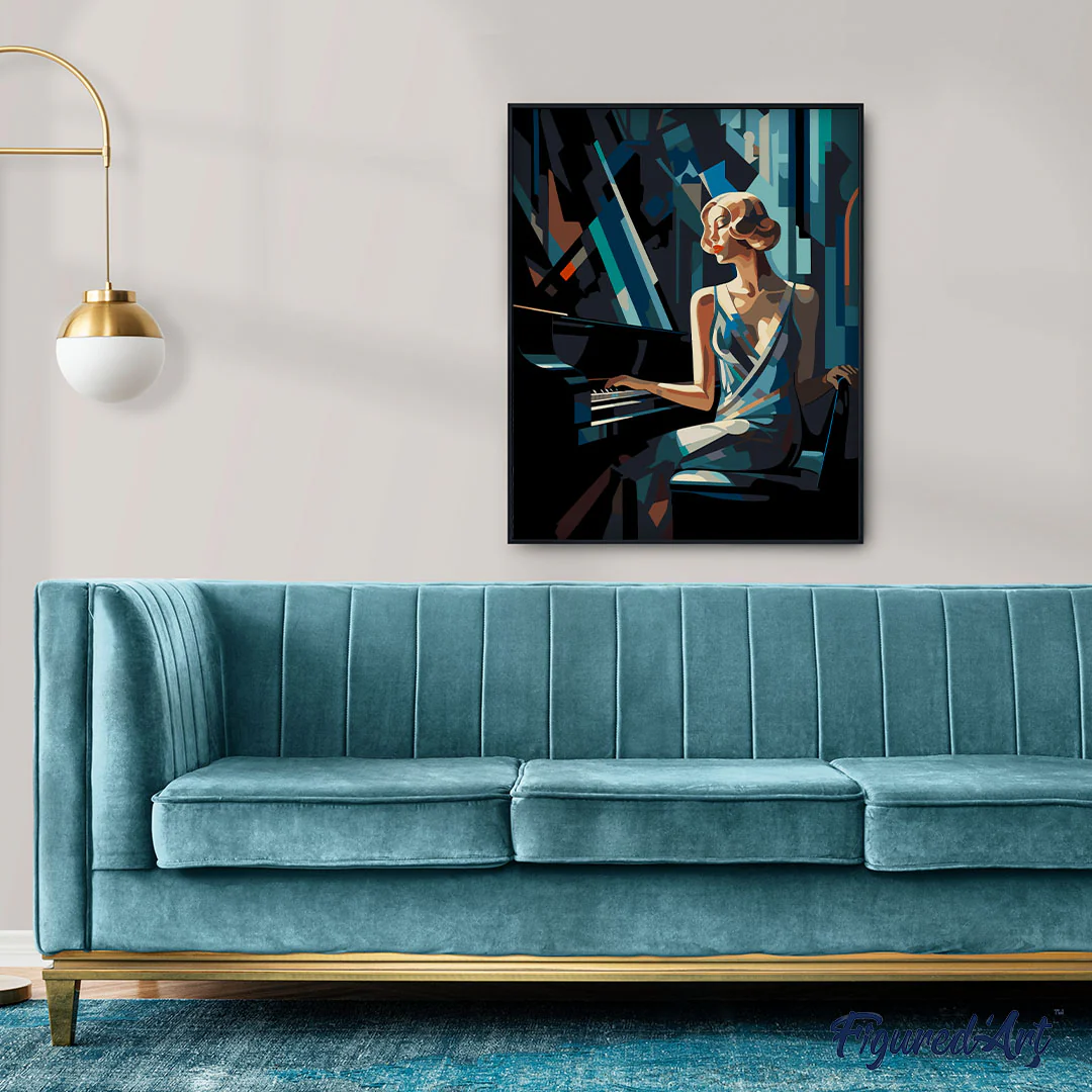 Art Deco Woman at a Piano - Image 3