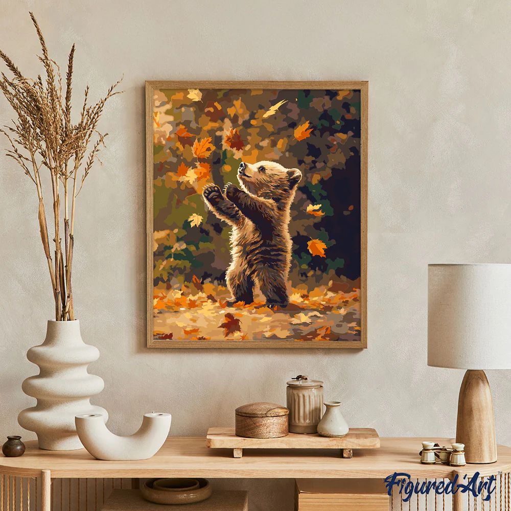 Bear and Falling Leaves - Image 3