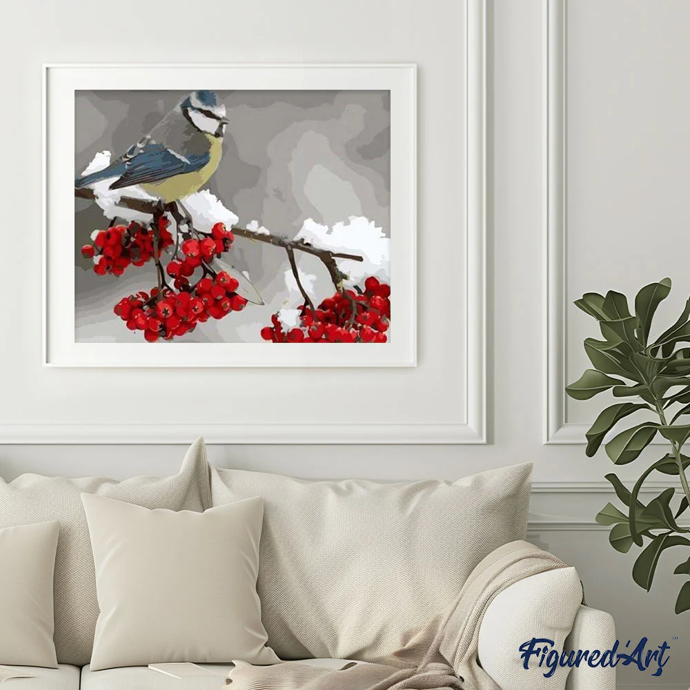 Bird and Red Fruits - Image 3
