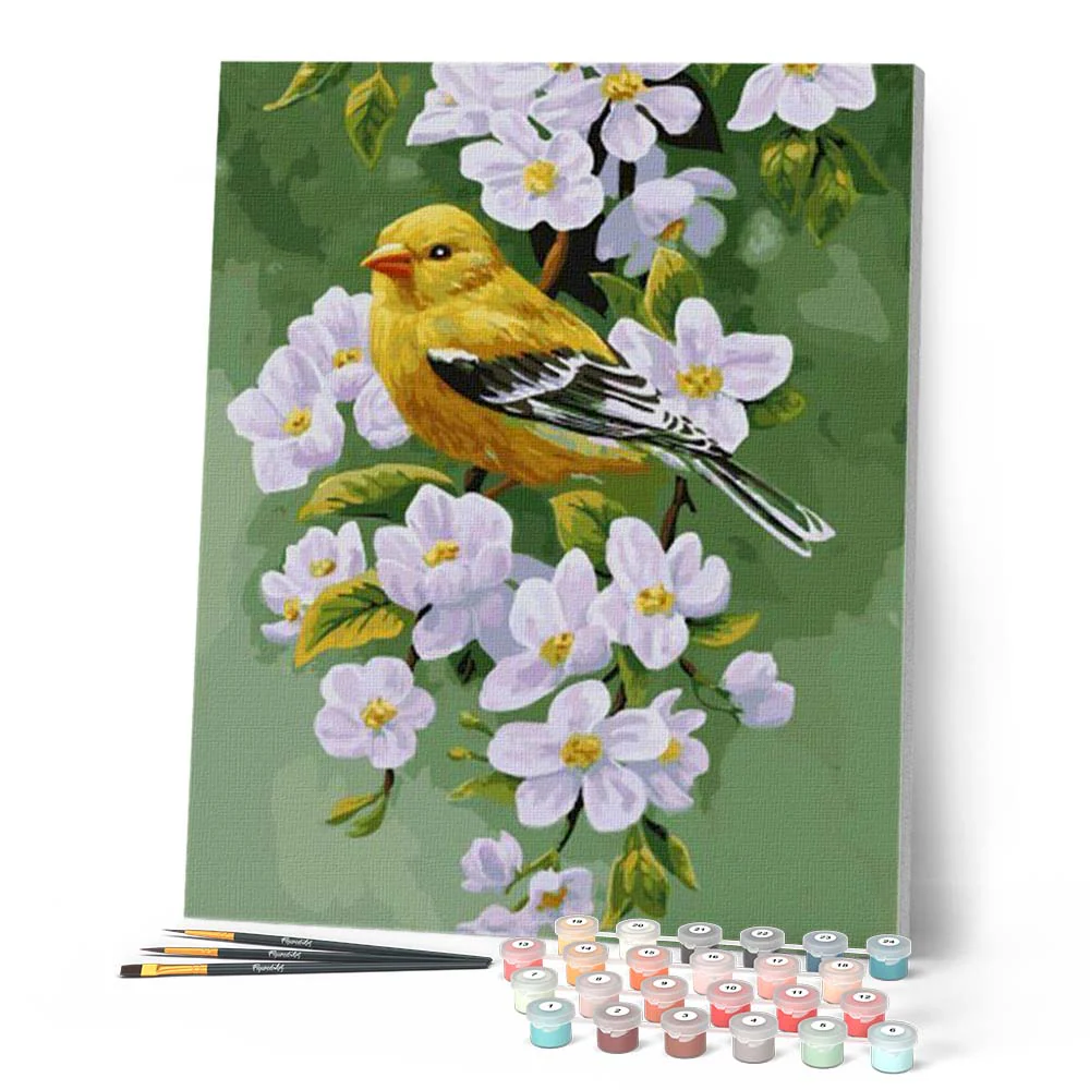 Bird on a flowering branch - Image 2