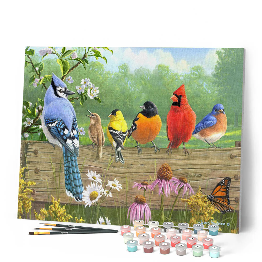Birds On A Fence - Image 2