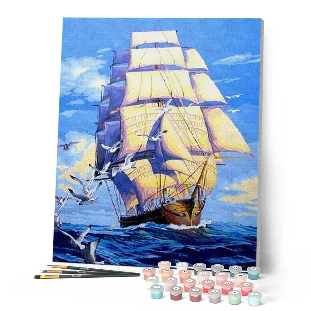 Boat and Seagulls - Image 2